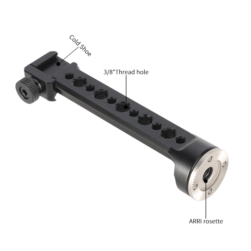 CGPro NATO Rail With 15mm Rod Clamp To M6 ARRI Rosette Mount