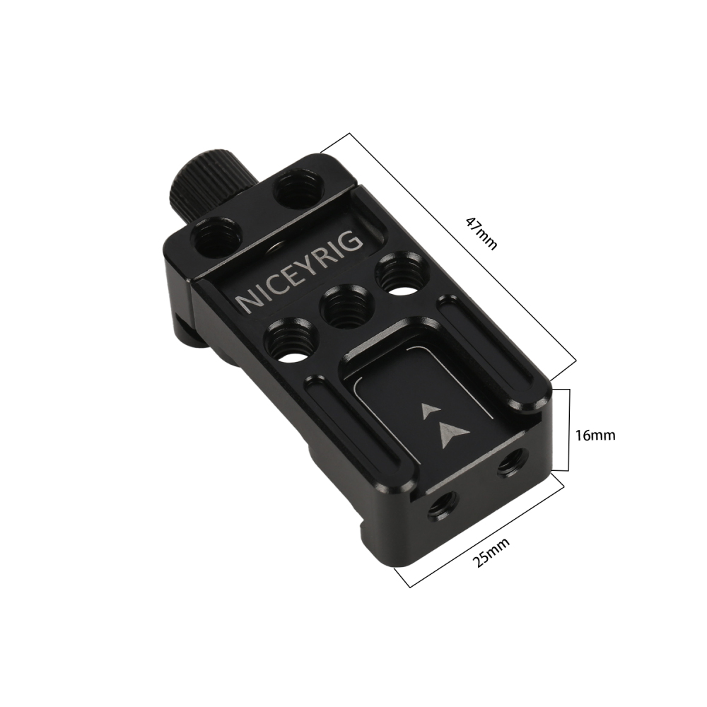 Niceyrig Arca Dovetail Clamp with Cold Shoe Mount