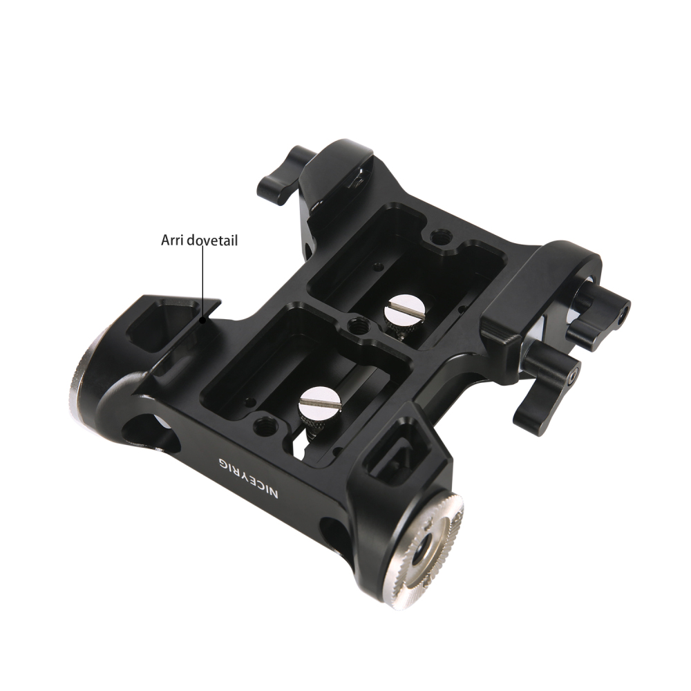 Niceyrig Base Plate Kit (Arri Style Clamp) with Arri Rosette Mount & Dual Rod Clamp(15mm)