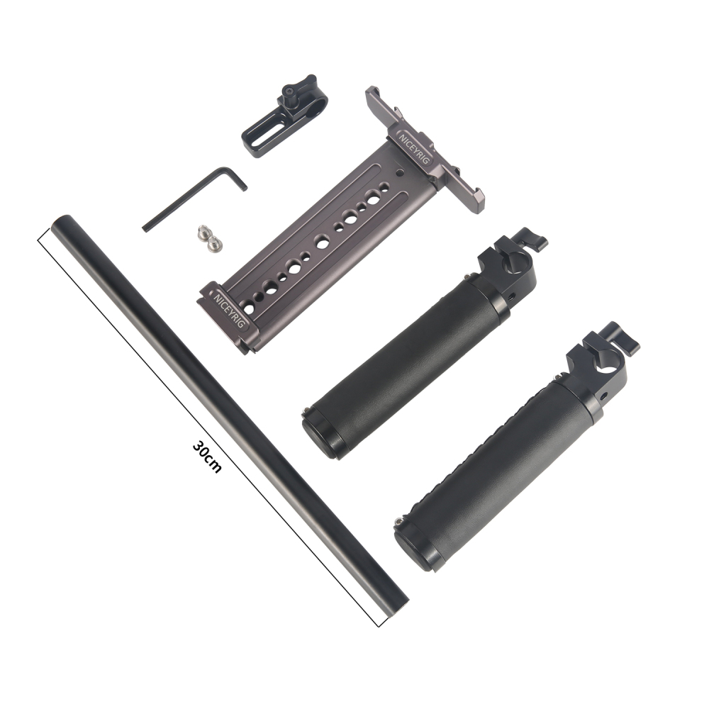 Niceyrig Dual Handheld Support Kit with Leather Handle for IPad Tablet Mini 7.9Inch/IPad 9.7Inch/IPad 10.5Inch/IPad Pro 12.9Inch