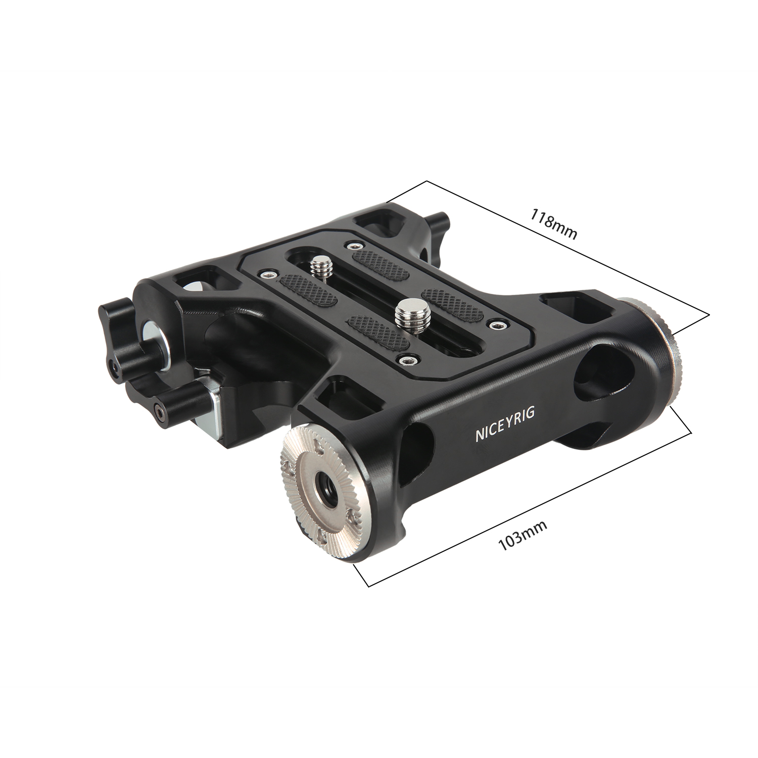 Niceyrig Base Plate Kit (Arri Style Clamp) with Arri Rosette Mount