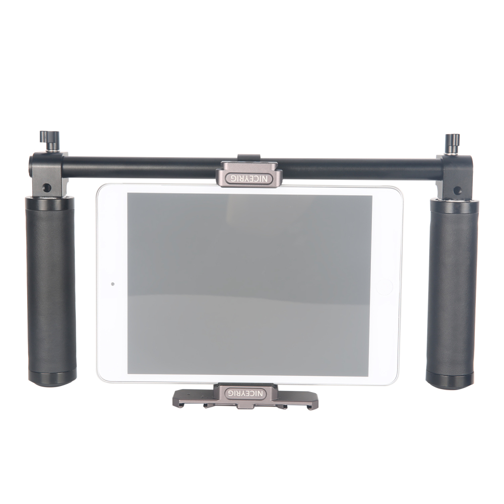 Niceyrig Dual Handheld Support Kit with Leather Handle for IPad Tablet Mini 7.9Inch/IPad 9.7Inch/IPad 10.5Inch/IPad Pro 12.9Inch