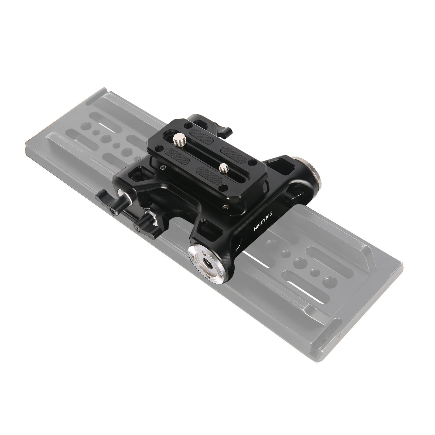 Niceyrig Riser Baseplate with Arri Rosette (Arri Style) for Cannon C100/C300/C500 Sony FS7/FS5/FS9 Red DSMC2 Kinefinity Cinema Camera