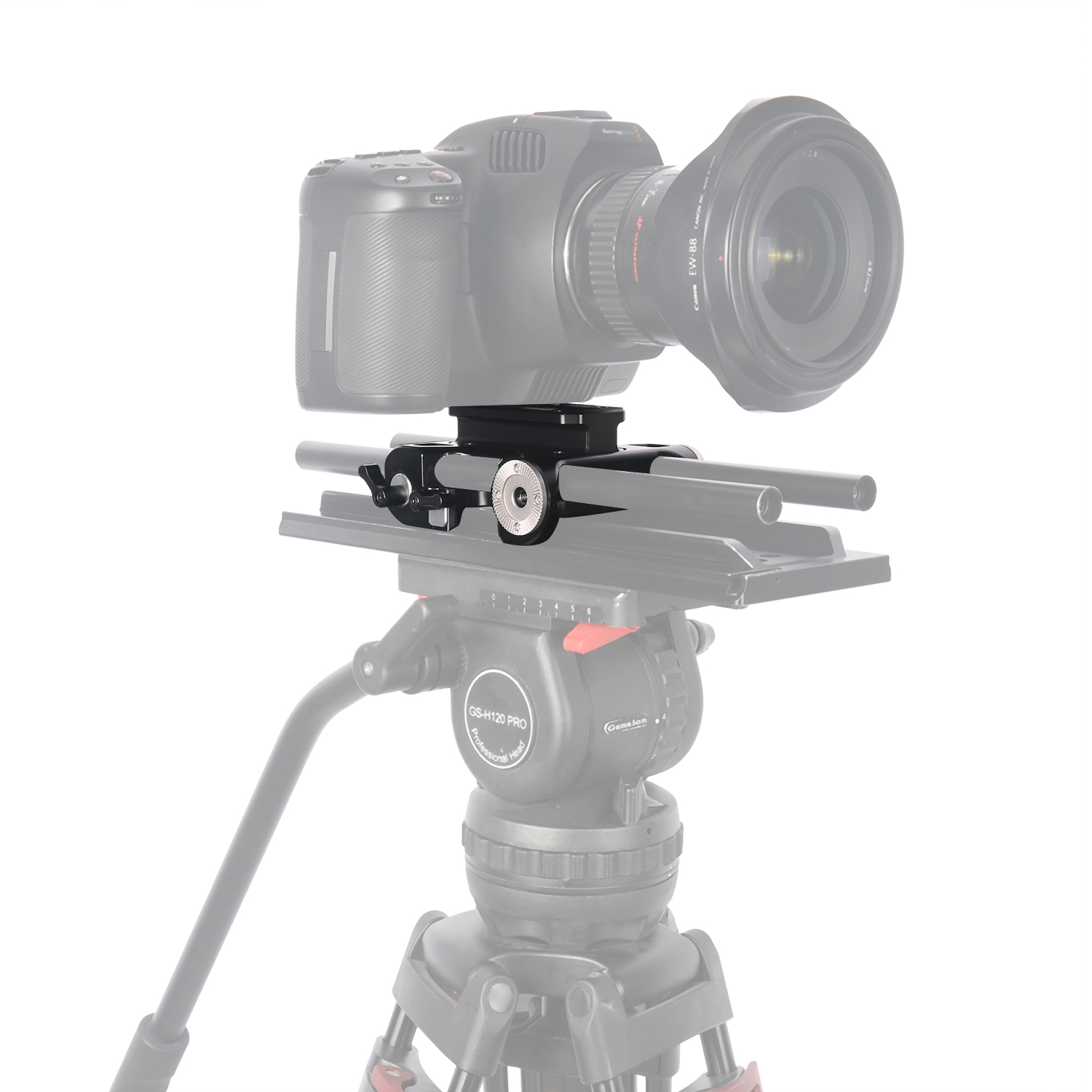 Niceyrig Riser Baseplate with Arri Rosette (Arri Style) for Cannon C100/C300/C500 Sony FS7/FS5/FS9 Red DSMC2 Kinefinity Cinema Camera