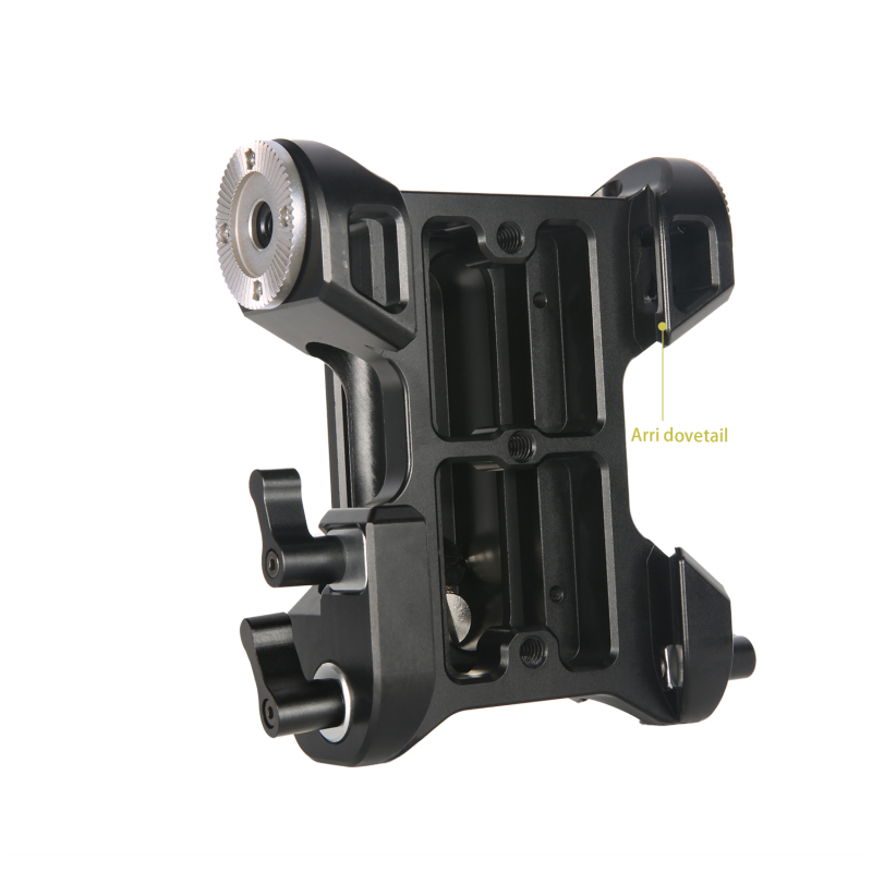 Niceyrig Riser Baseplate with Arri Rosette (Arri Style) for Cannon C100/C300/C500 Sony FS7/FS5/FS9 Red DSMC2 Kinefinity Cinema Camera