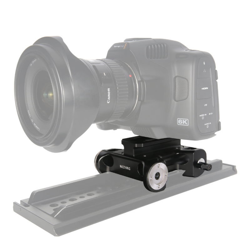 Niceyrig Riser Baseplate with Arri Rosette (Arri Style) for Cannon C100/C300/C500 Sony FS7/FS5/FS9 Red DSMC2 Kinefinity Cinema Camera