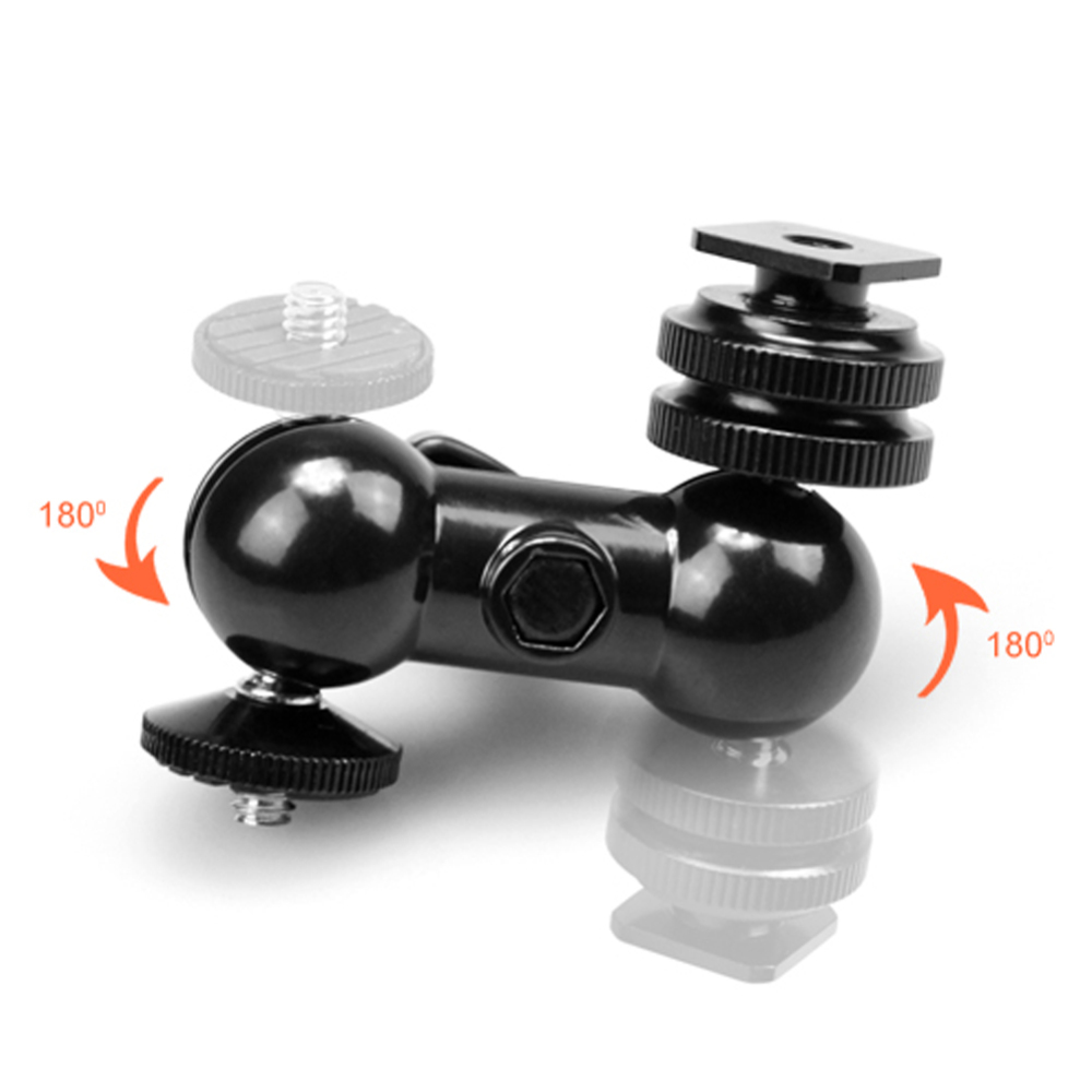Niceyrig Aluminum Ballhead Monitor Mount with Cold Shoe Adapter /1/4" Screw