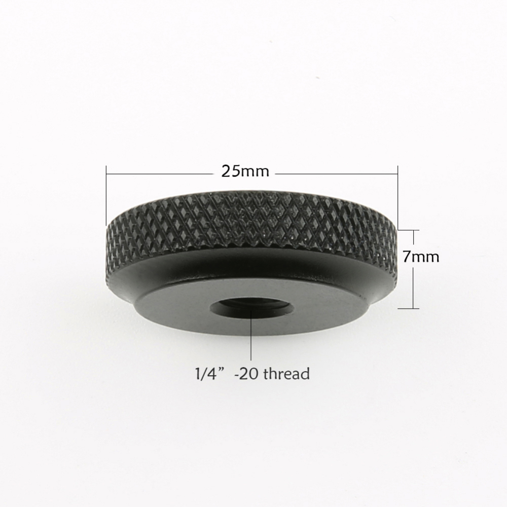 Niceyrig 25mm Diameter 1/4" Female Thumb Wheel Lock Nut Adapter