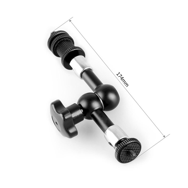 Niceyrig Adjustable Articulating Magic Arm with Both 1/4 Thread Screw and Removable Cold Shoe Adaptor