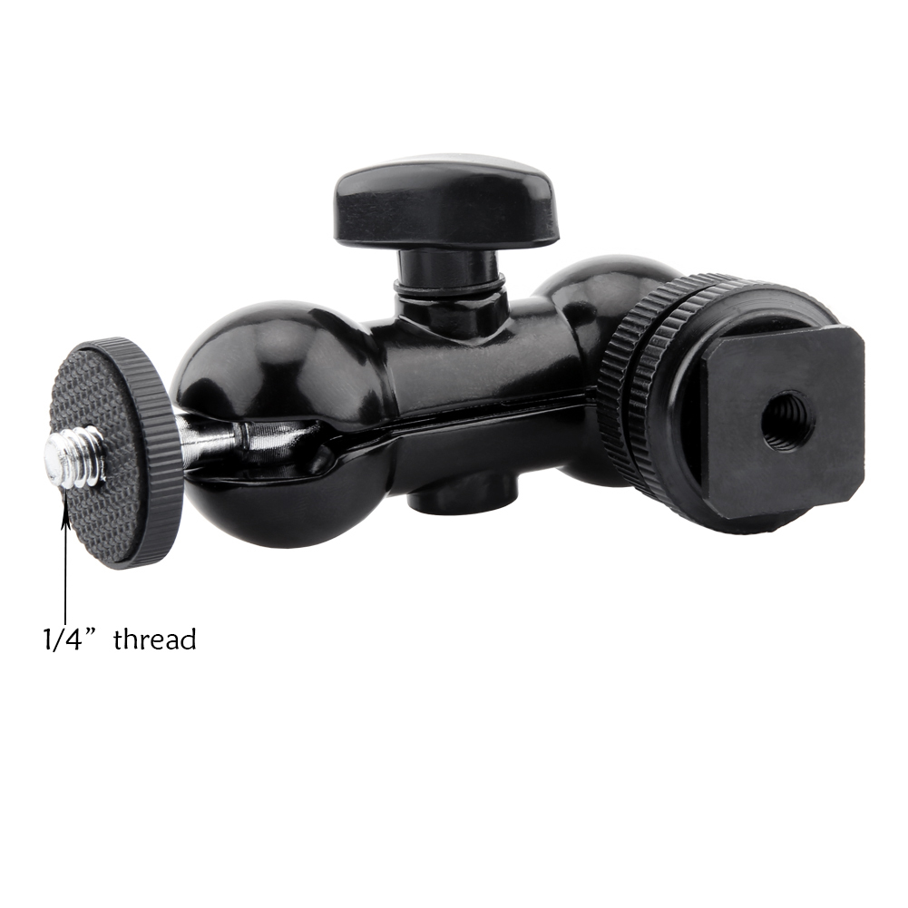 Niceyrig Aluminum Ballhead Monitor Mount with Cold Shoe Adapter /1/4" Screw