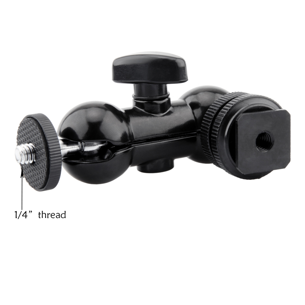 Niceyrig Aluminum Ballhead Monitor Mount with Cold Shoe Adapter /1/4" Screw