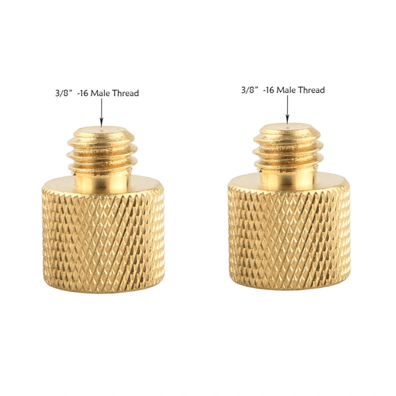 NICEYRIG 3/8-16 Male to 1/4-20 Female Tripod Screw Adapter for Camera Mount (Brass)