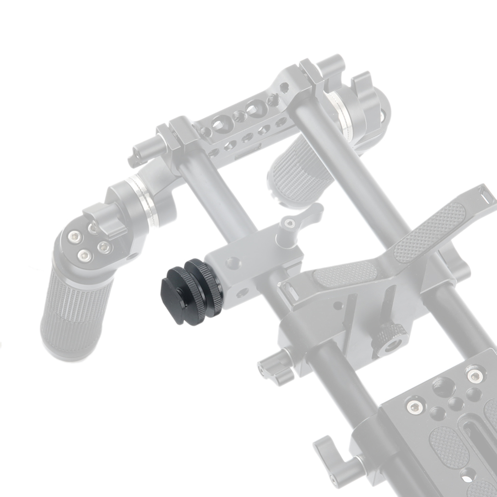 Niceyrig Camera Cold Shoe Mount Adapter 1/4'' Tripod Screws