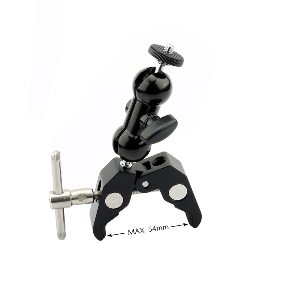 Niceyrig 2 Pack Ballhead Arm Super Camera Clamp Mount Double Ball Adapter Fence Desk Table Mount for Ronin-M/Insta360/Gopro