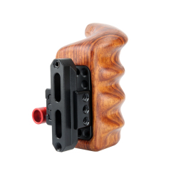 Niceyrig Camera Wooden Side Handle with Nato Rail/Nato Clamp (Left Side)