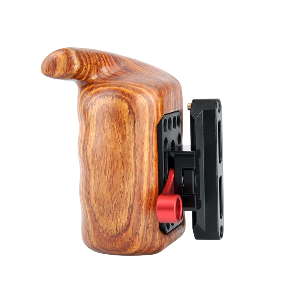 Niceyrig Camera Wooden Side Handle with Nato Rail/Nato Clamp (Left Side)