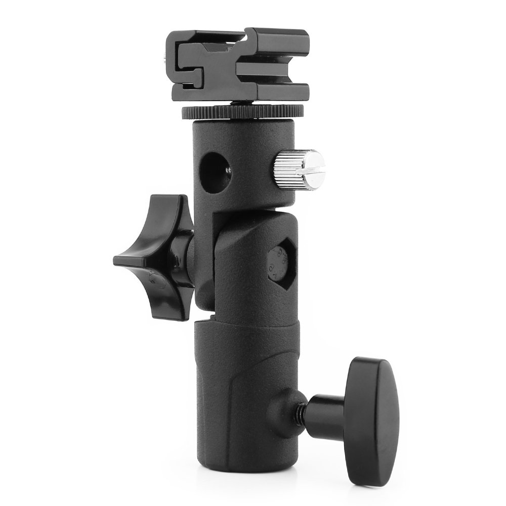 Niceyrig Camera Flash Speedlite Mount Swivel Light Stand Bracket with Umbrella Reflector Holder for Camera DSLR Nikon Canon and Other DSLR Flashes
