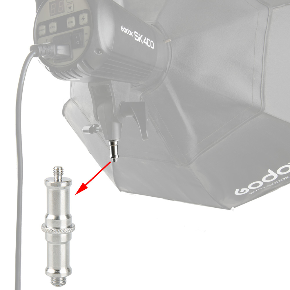 Niceyrig 1/4 to 3/8 inch Male Convertor Threaded Screw Tripod Adapter for Flash Holder, Studio Light Stand, Ball Head, Flash Receiver, Trigger