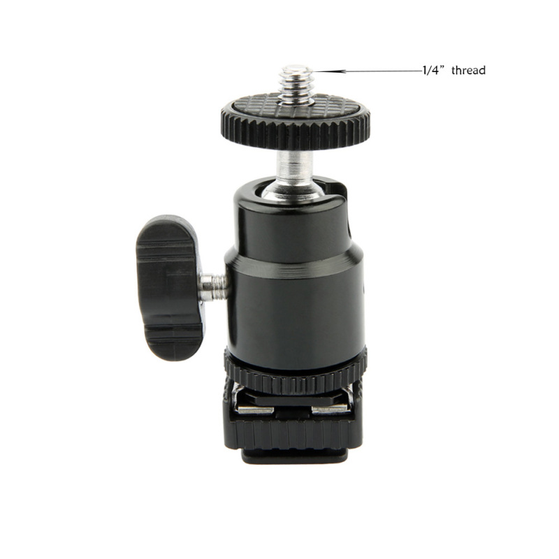 Niceyrig 1/4'' Screw Ballhead Monittor Mount with Adjustable Cold Shoe Mount/Adaptor