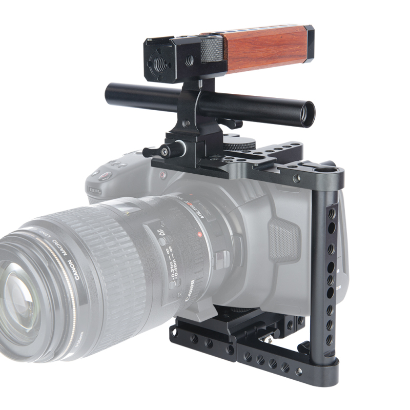 Niceyrig BMPCC QR Half Camera Cage for Blackmagic Design Pocket Camera 4K/6K with Nato Top Handle