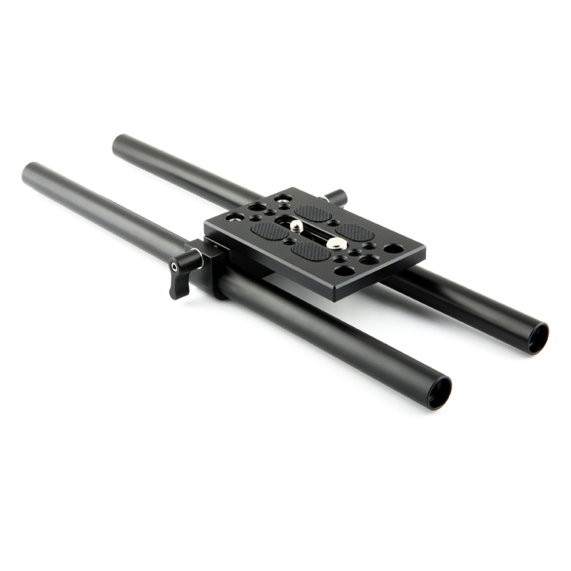 Niceyrig Camera Base Plate with Dual 15mm Rod (30cm)