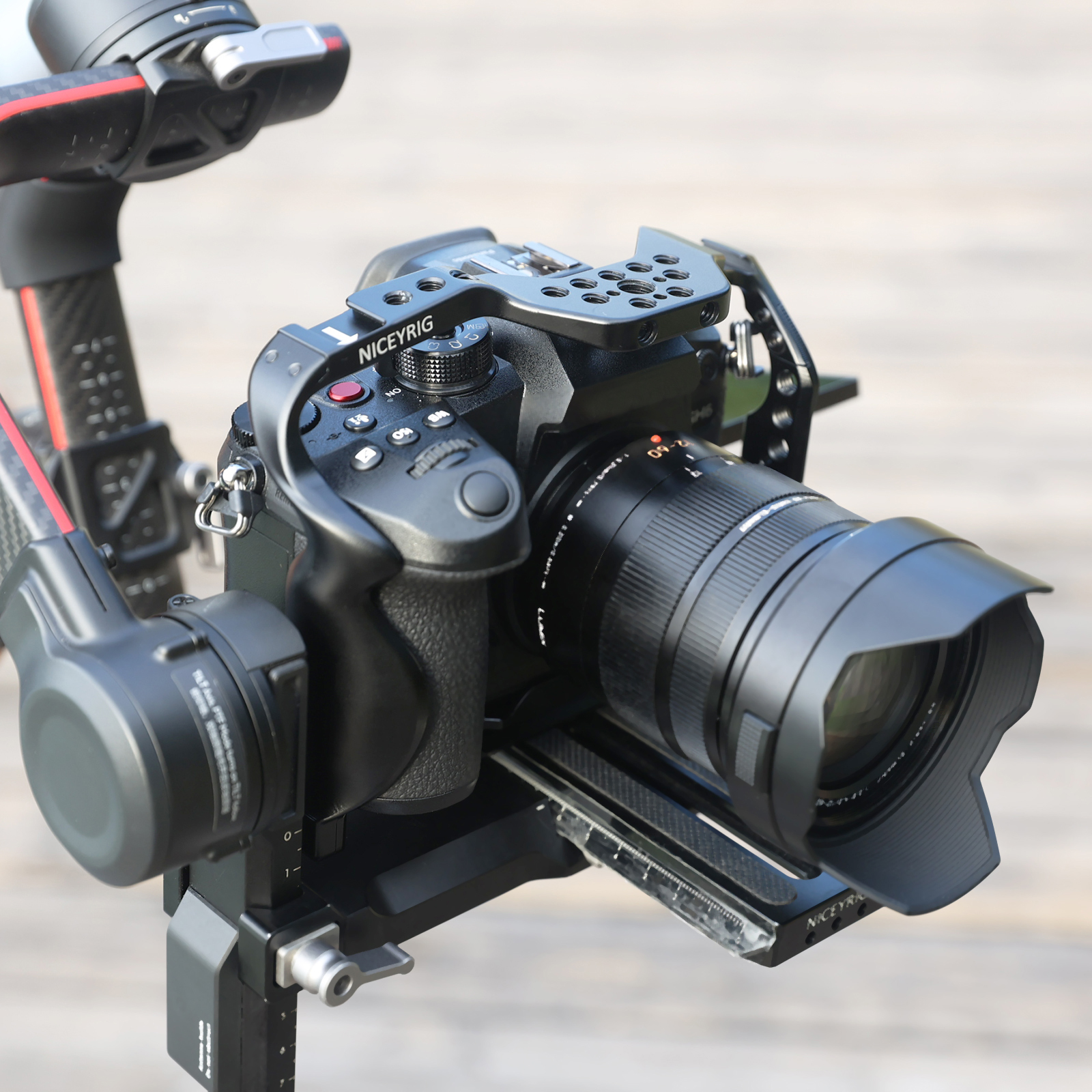 Niceyrig Camera Cage for Panasonic Lumix GH6 with Cold Shoe Mount&Nato Rail