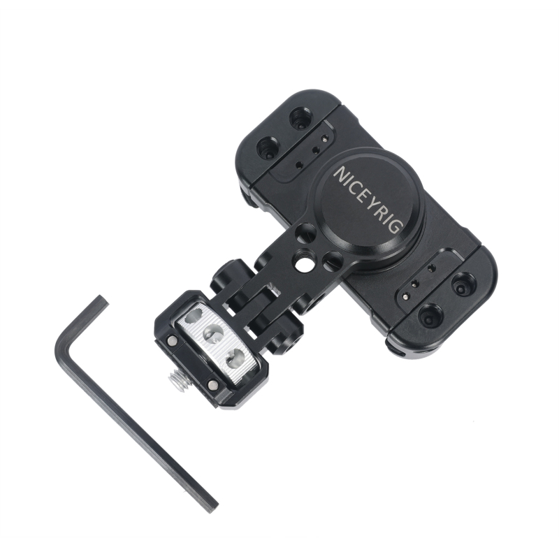 Niceyrig Aluminum Alloy Smartphone Holder Bracket 1/4''-20 Screw Mount for Iphone 14 13 12 11 Pro Max Galaxy S22 HUAWEI Vlogging