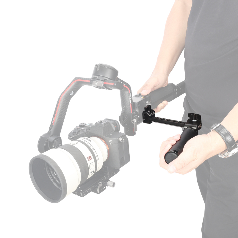 Niceyrig Side Handle for DJI RS2/RSC2/RS3/RS3 Pro Stabilizer Gimbal with Nato Clamp Arri Rosette 360°Rotate Adjustment