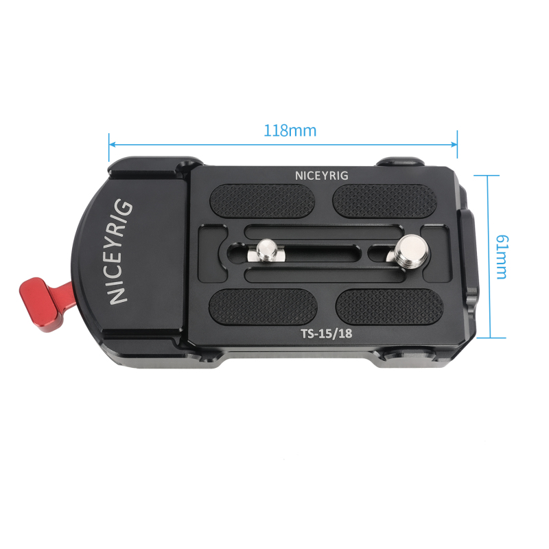 Niceyrig Universal QR Touch and Go Base Plate for Teris - V15, V18, N10 Tripod Mount