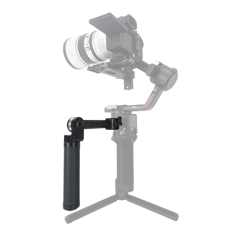 Niceyrig Side Handle for DJI RS2/RSC2/RS3/RS3 Pro Stabilizer Gimbal with Nato Clamp Arri Rosette 360°Rotate Adjustment