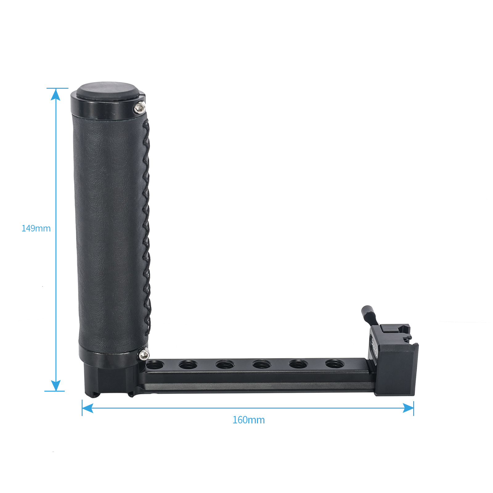 NICEYRIG Mango ajustable para DJI RS 4/4 Pro, RS 3 Mini, RS 3/3 Pro, RS 2/RSC 2, soporte de disparo estabilizador de cámara con abrazadera de varilla de 0.591 in, zapata fría - 558