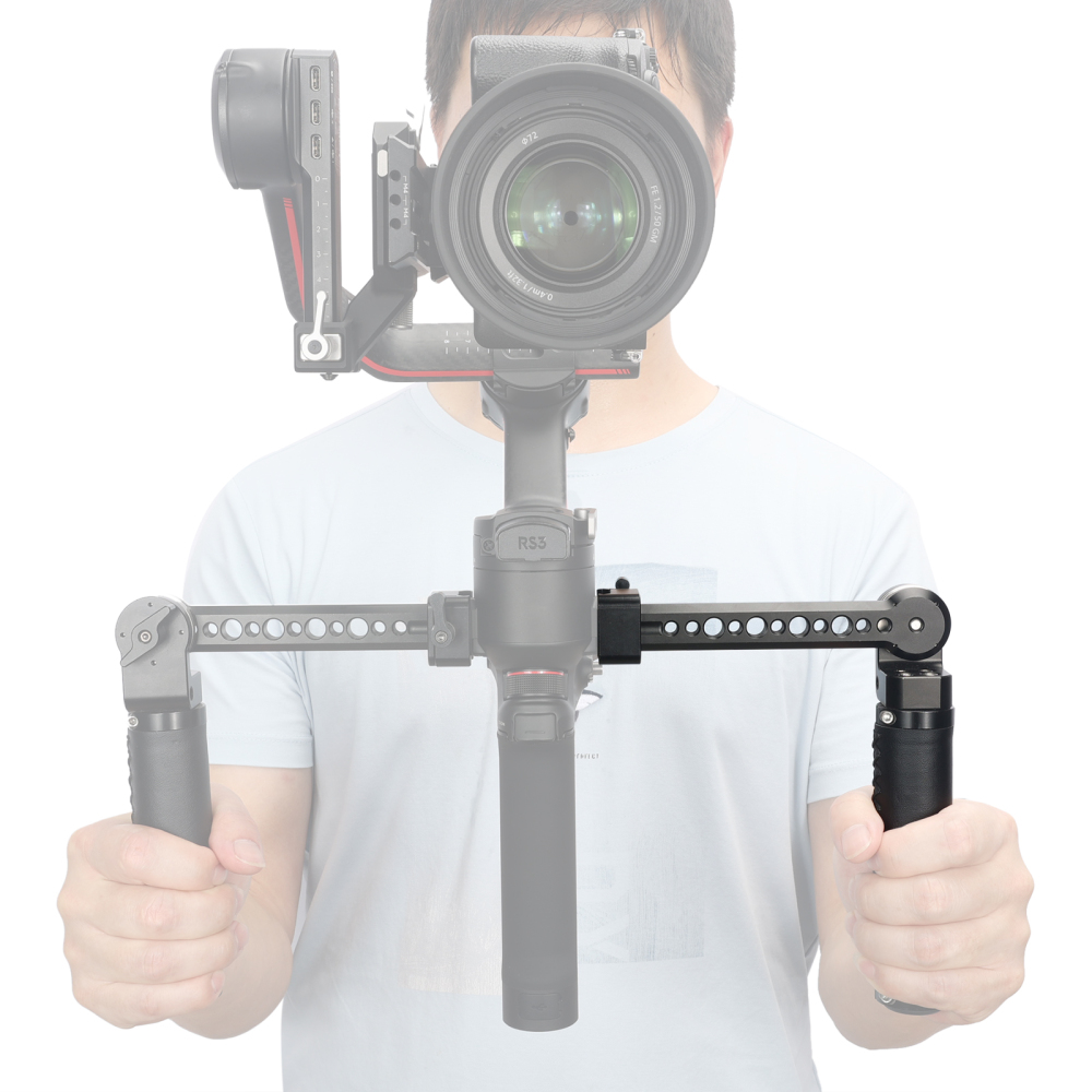Niceyrig Side Handle for DJI RS2/RSC2/RS3/RS3 Pro Stabilizer Gimbal with Nato Clamp Arri Rosette 360°Rotate Adjustment