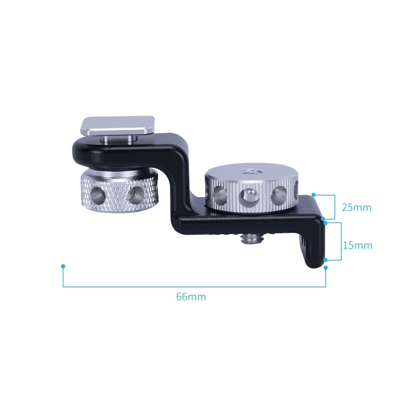 Niceyrig Cold Shoe Adaptor to 1/4''-20 screw Monitor/Transmission Mounting Bracket (Capacity: 3kg)