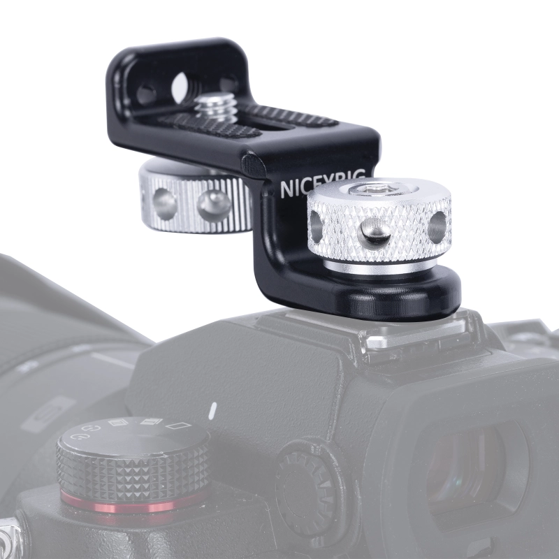 Niceyrig Cold Shoe Adaptor to 1/4''-20 screw Monitor/Transmission Mounting Bracket (Capacity: 3kg)