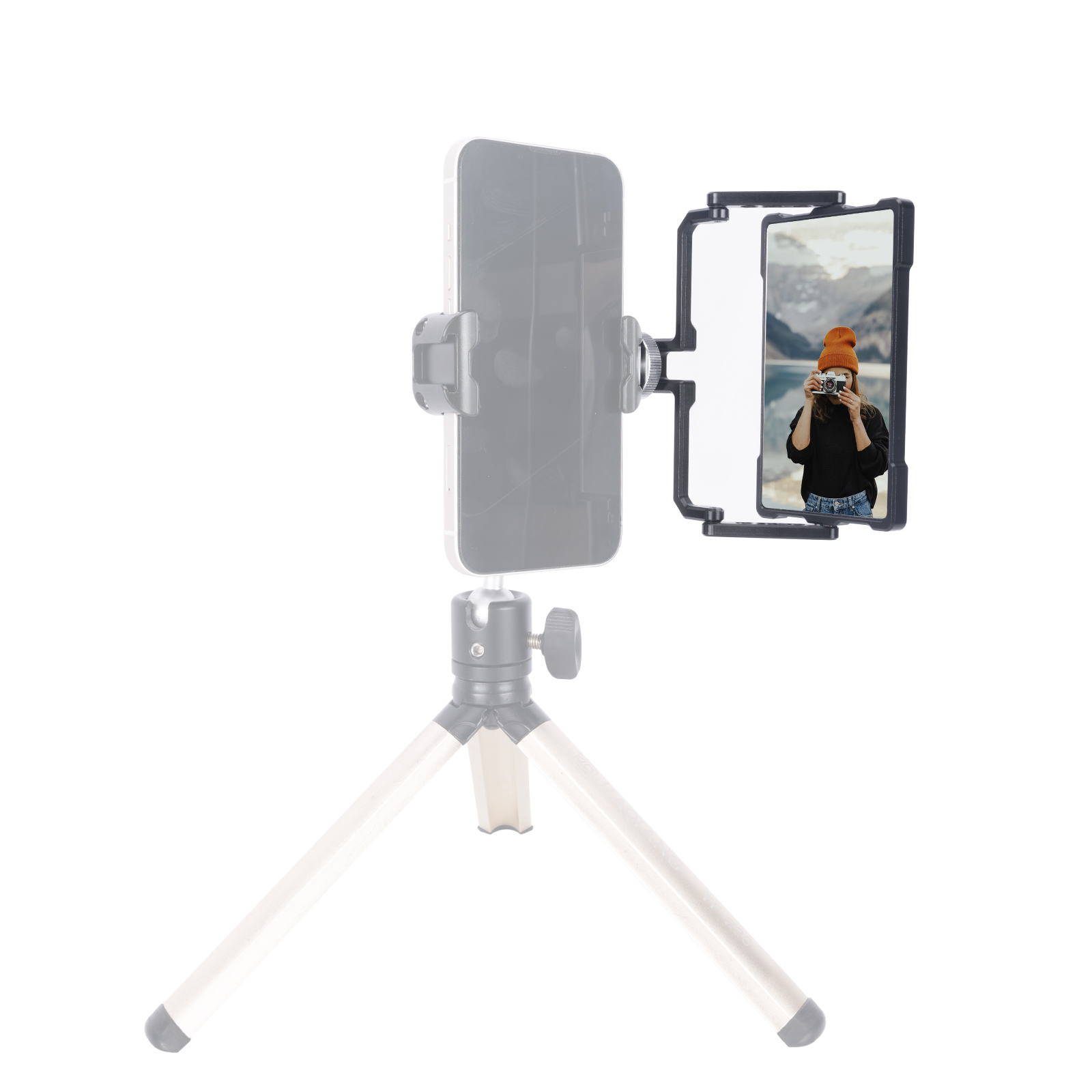 NICEYRIG Smartphone Vlog Vlogging Mirror Kit for iPhone 14 13 12 11 Pro, SE  360° Flip Screen Selfie Mirror & Tripod Mount Phone Holder Livestreaming  Video Recording and Photographs - 517 : Cell Phones & Accessories 