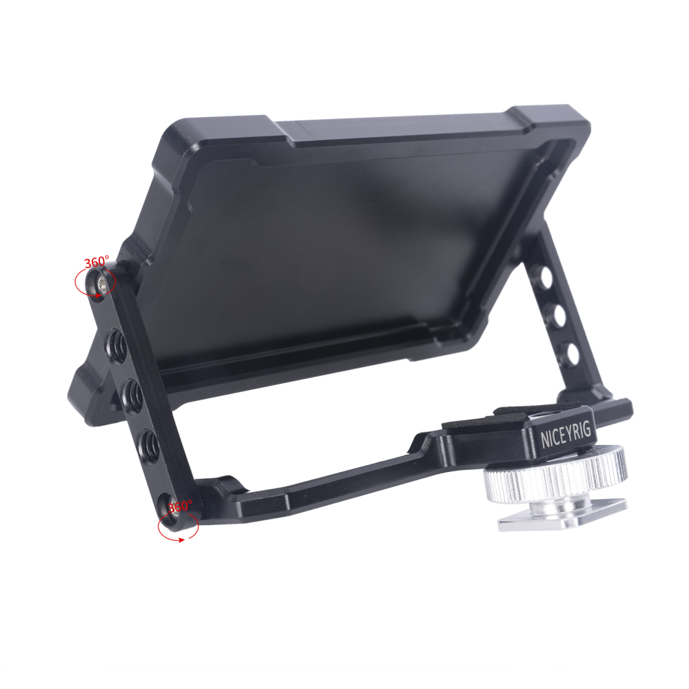 Niceyrig Foldable Selfie Vlog Filmmaking Flip Screen Mirror Monitor for IPhone 14 13 12 11 Pro Max Galaxy S22 HUAWEI Android Smartphone Vlogging