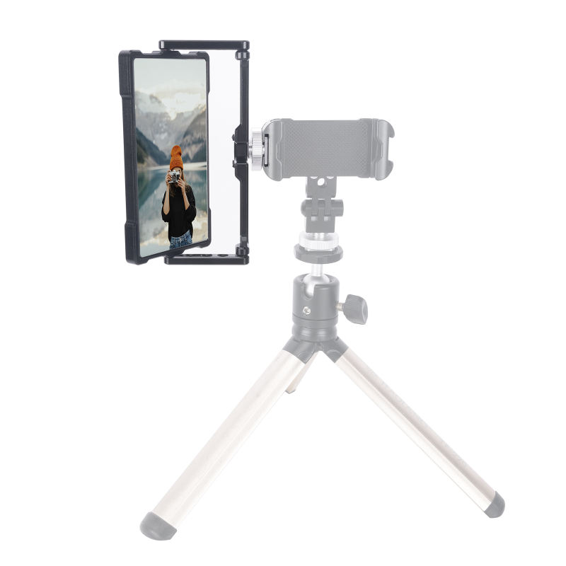 Niceyrig Foldable Selfie Vlog Filmmaking Flip Screen Mirror Monitor for IPhone 14 13 12 11 Pro Max Galaxy S22 HUAWEI Android Smartphone Vlogging