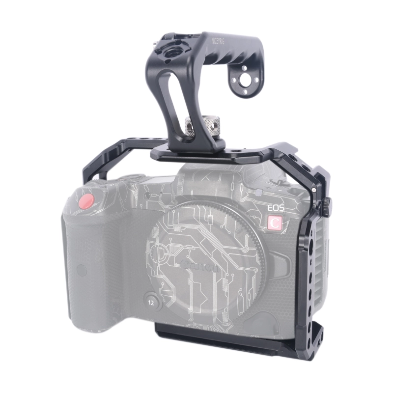 Niceyrig Camera Cage Kit with Top Handle (Arri Locating) for Canon EOS R5C/R5/R6/R6 MarkII