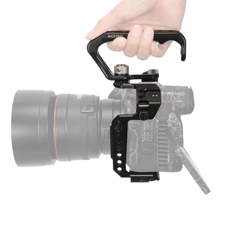 Niceyrig Camera Cage Kit with Top Handle (Arri Locating) for Canon EOS R5C/R5/R6/R6 MarkII