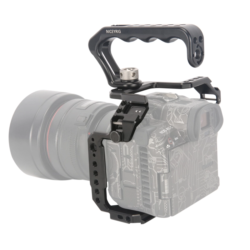 Niceyrig Camera Cage Kit with Top Handle (Arri Locating) for Canon EOS R5C/R5/R6/R6 MarkII