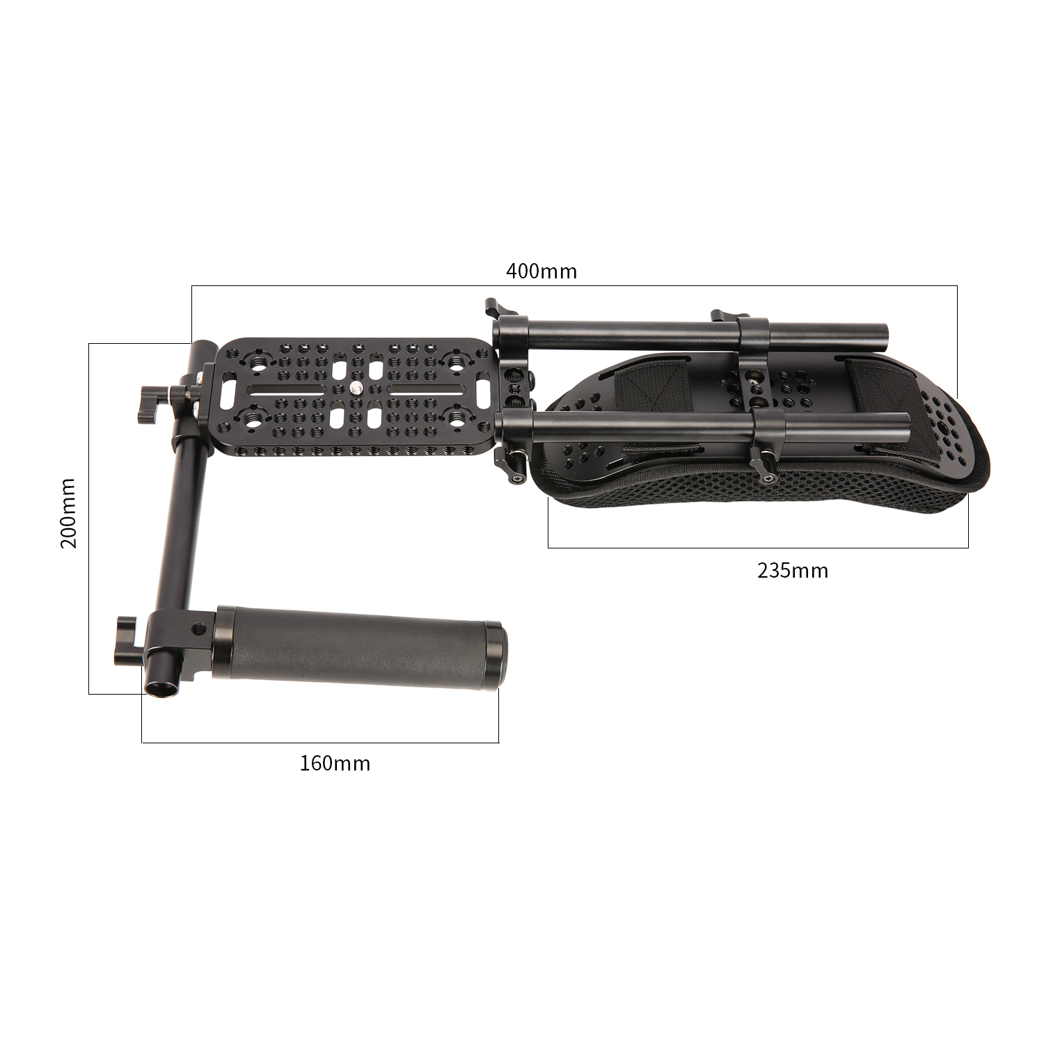 Niceyrig Shoulder Support Kit with 15mm Rail System for Video/DV Camcorder Camera(Capacity:10kg)