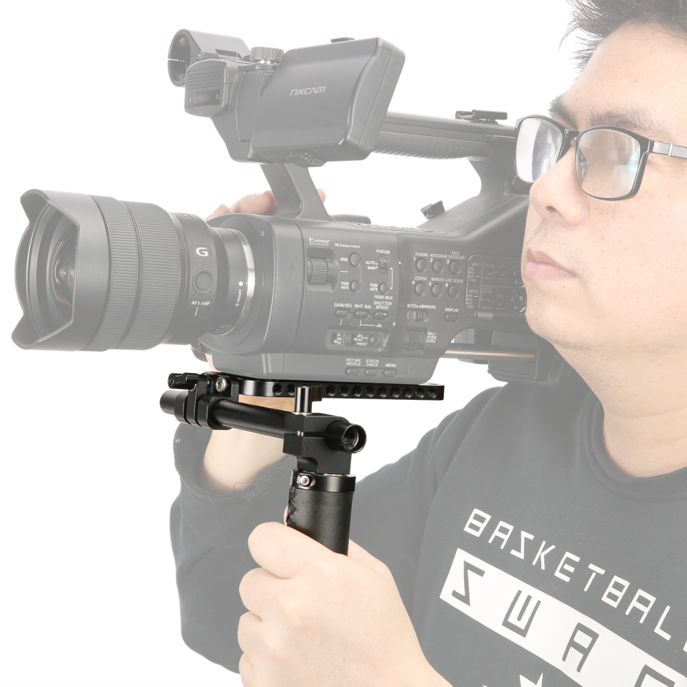 Niceyrig Single Handheld Support 15mm Rail System Baseplate Kit(Capacity:10kg)