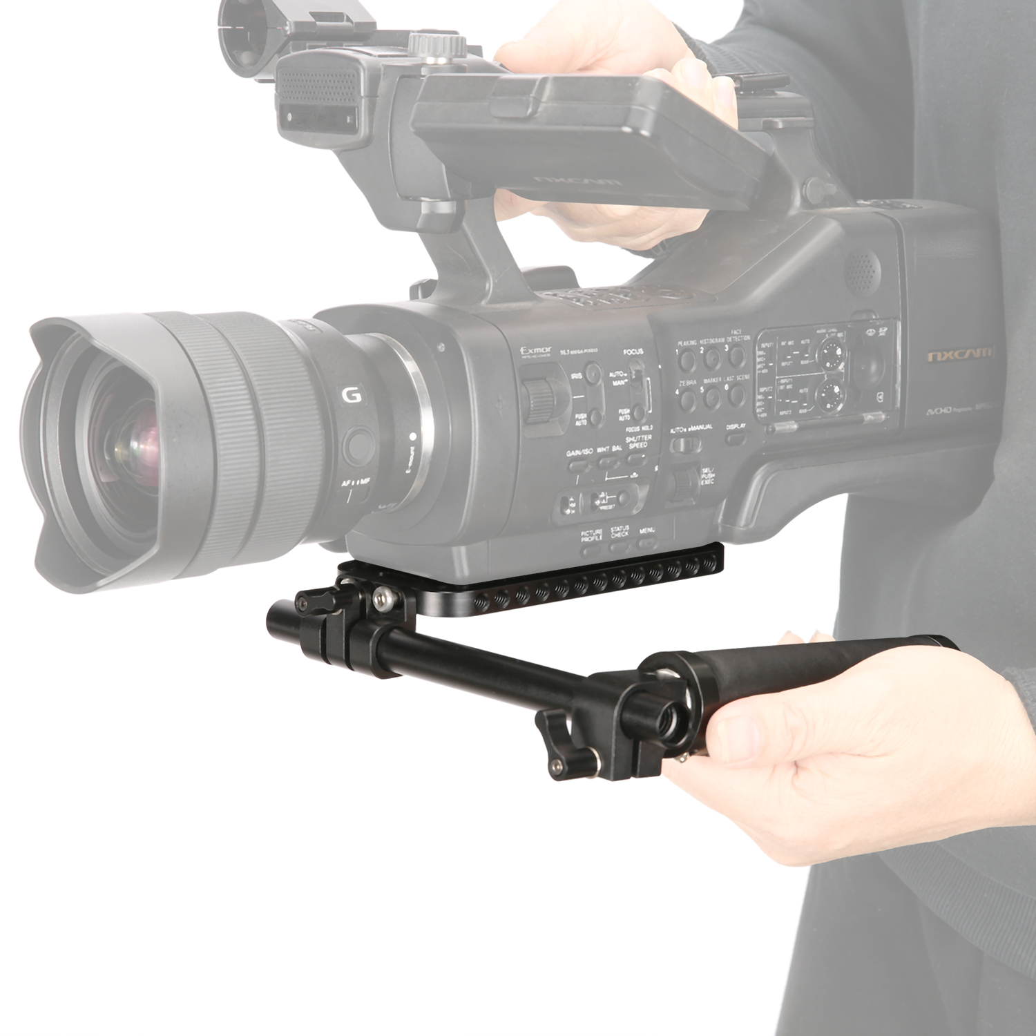 Niceyrig Single Handheld Support 15mm Rail System Baseplate Kit(Capacity:10kg)