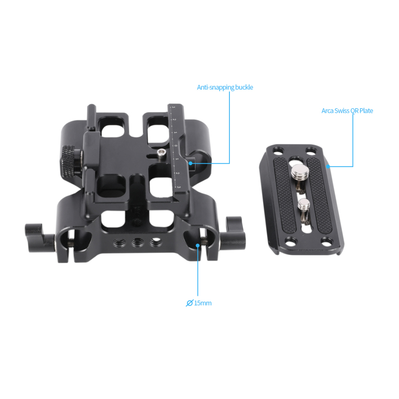 Niceyrig Arca - Type QR Base Plate with 15mm Dual Rails Clamp (Capacity:10kg)