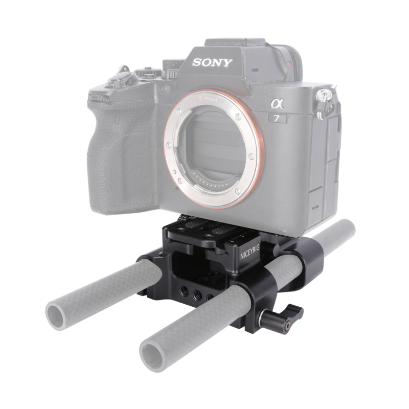 Niceyrig Arca - Type QR Base Plate with 15mm Dual Rails Clamp (Capacity:10kg)