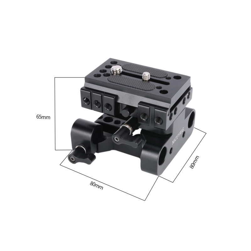Niceyrig Railblock Morsetto Universale Per Aste 15 Mm Con Guida Nato Per Fotocamere Luci