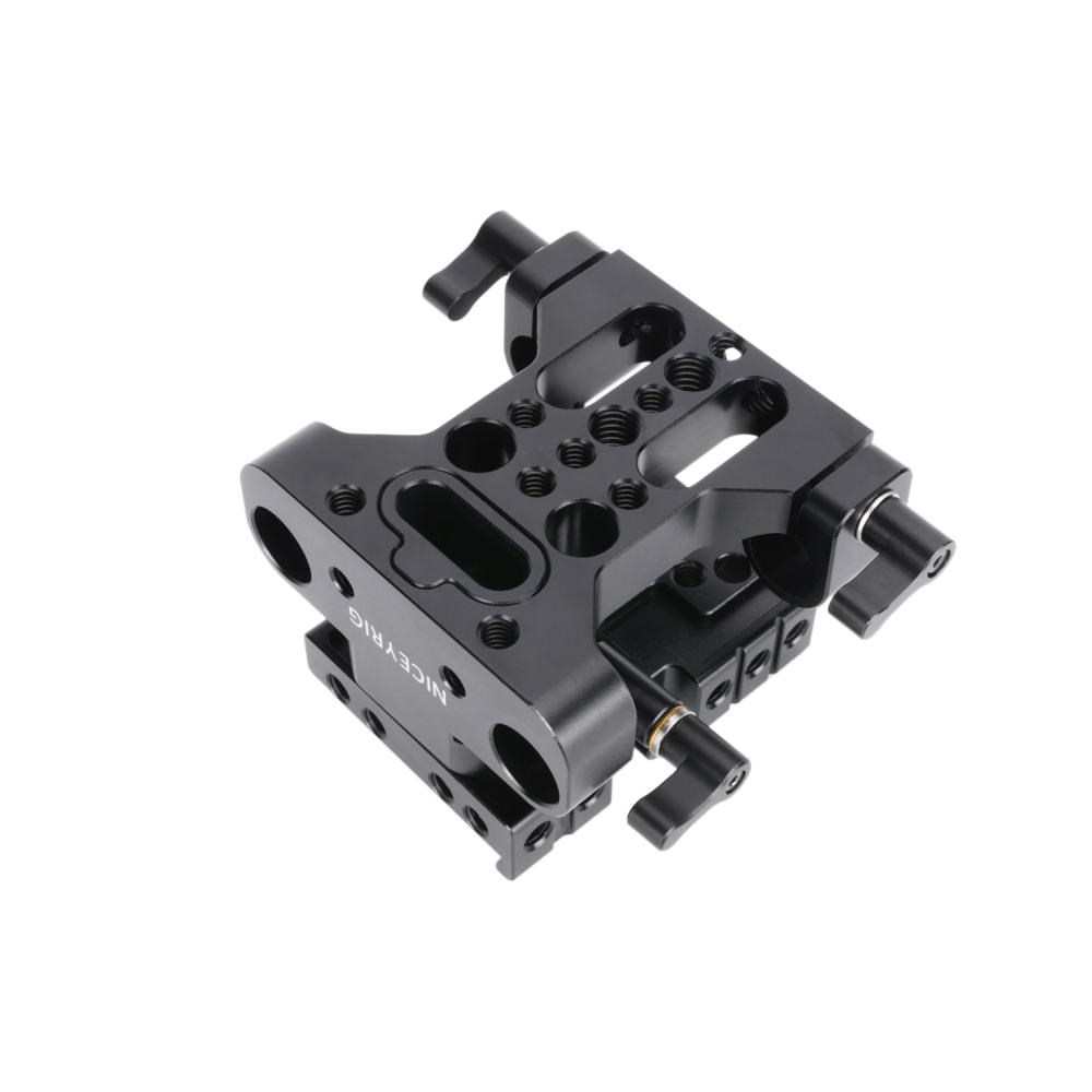 Niceyrig Manfrotto Universal Baseplate with 15mm Rail System Height Adjustable (Capacity: 20kg)