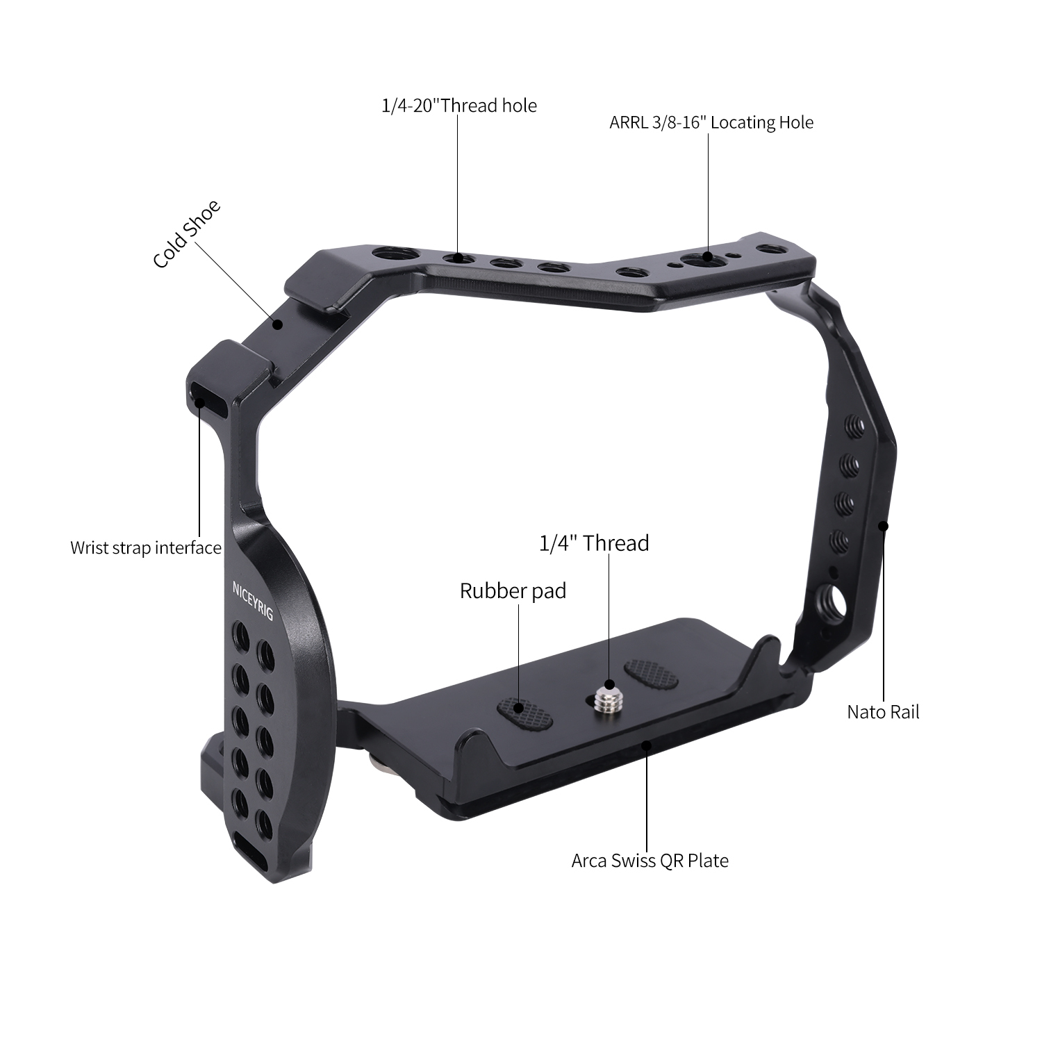 Niceyrig Camera Cage for Panasonic Lumix S5II(S5MII)/S5IIX(S5MIIX)/S5
