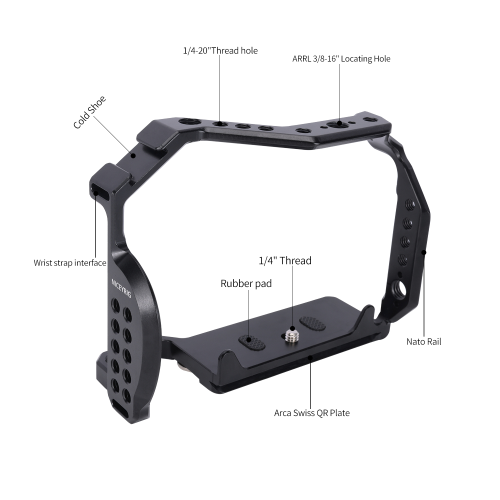 Niceyrig Camera Cage for Panasonic Lumix S5II(S5MII)/S5IIX(S5MIIX)/S5