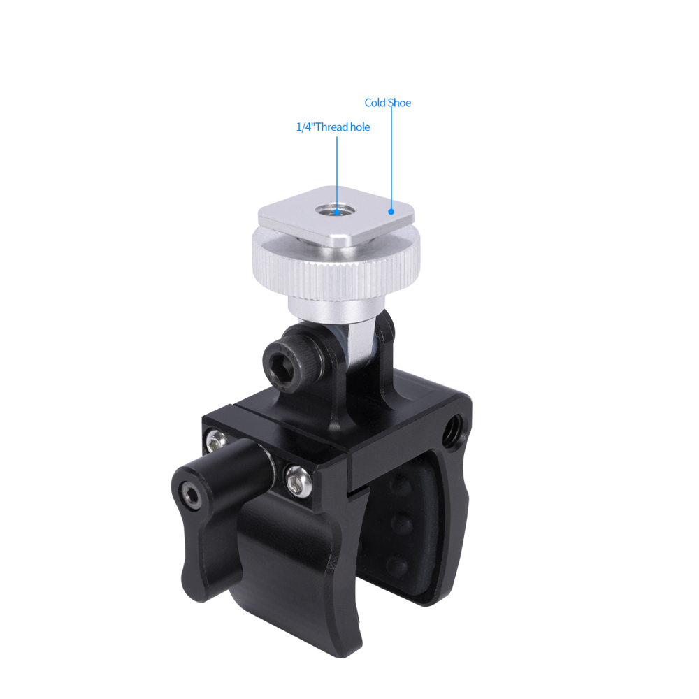Niceyrig Shotgun Microphone Holder Clamp with Cold Shoe Adaptor